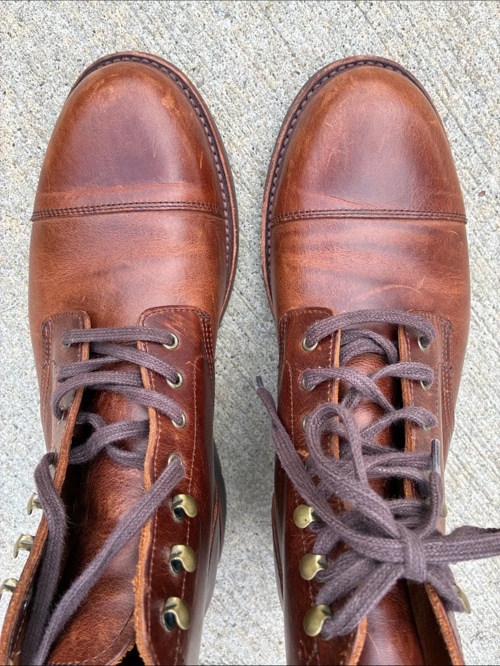J. Crew Men's F 4446 Kenton Leather Cap toe boots